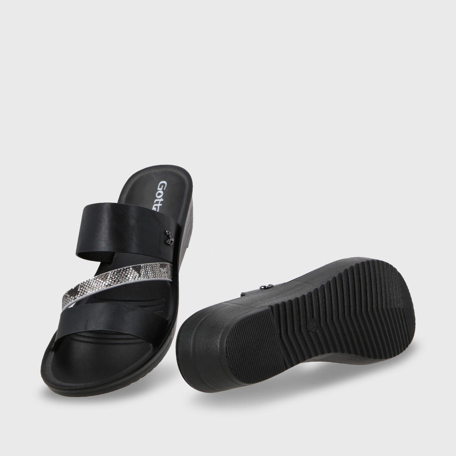 Sandalia Plataforma Negro Mujer 13221 Gotta-6