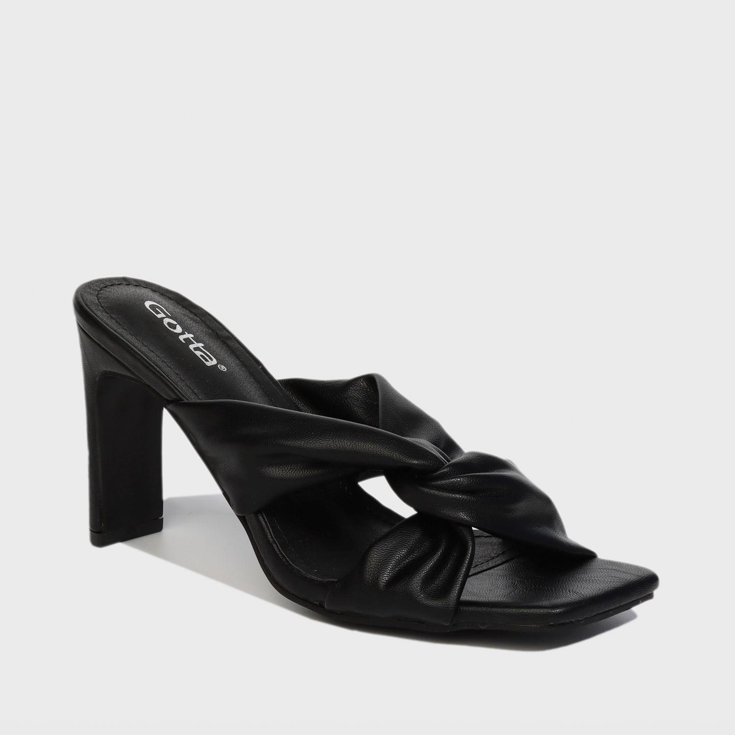 Sandalia Taco Negra Mujer 25700 Gotta-1