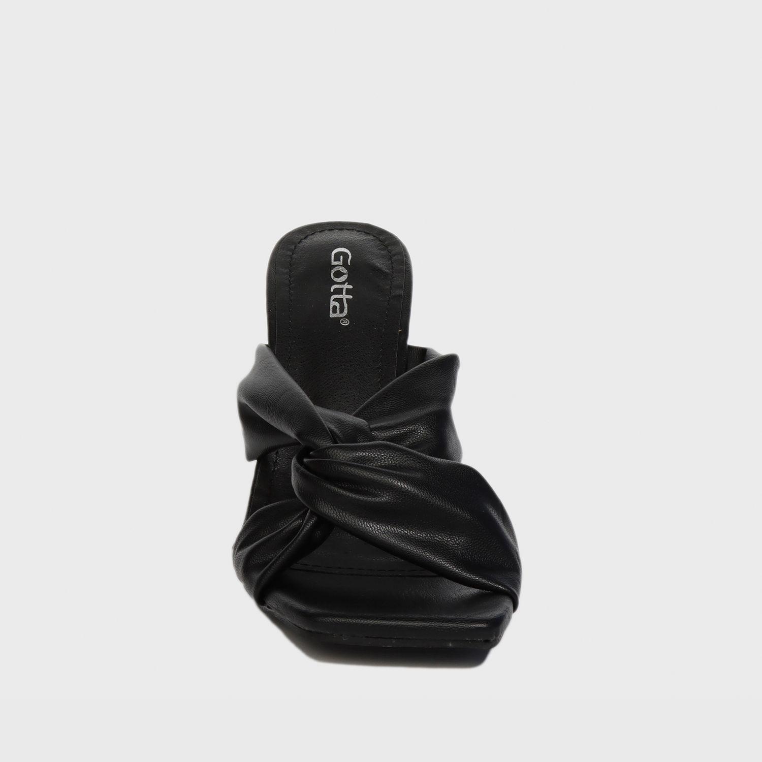 Sandalia Taco Negra Mujer 25700 Gotta-2