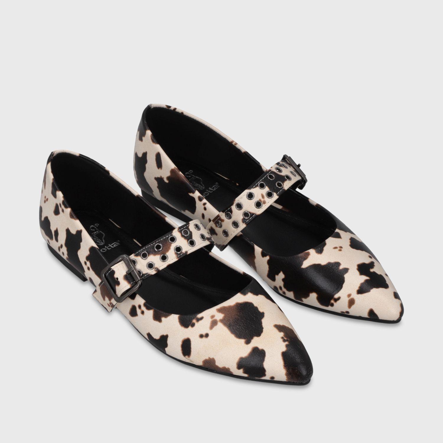 Ballerina Plana Animal Print Mujer 54011 Gotta-2