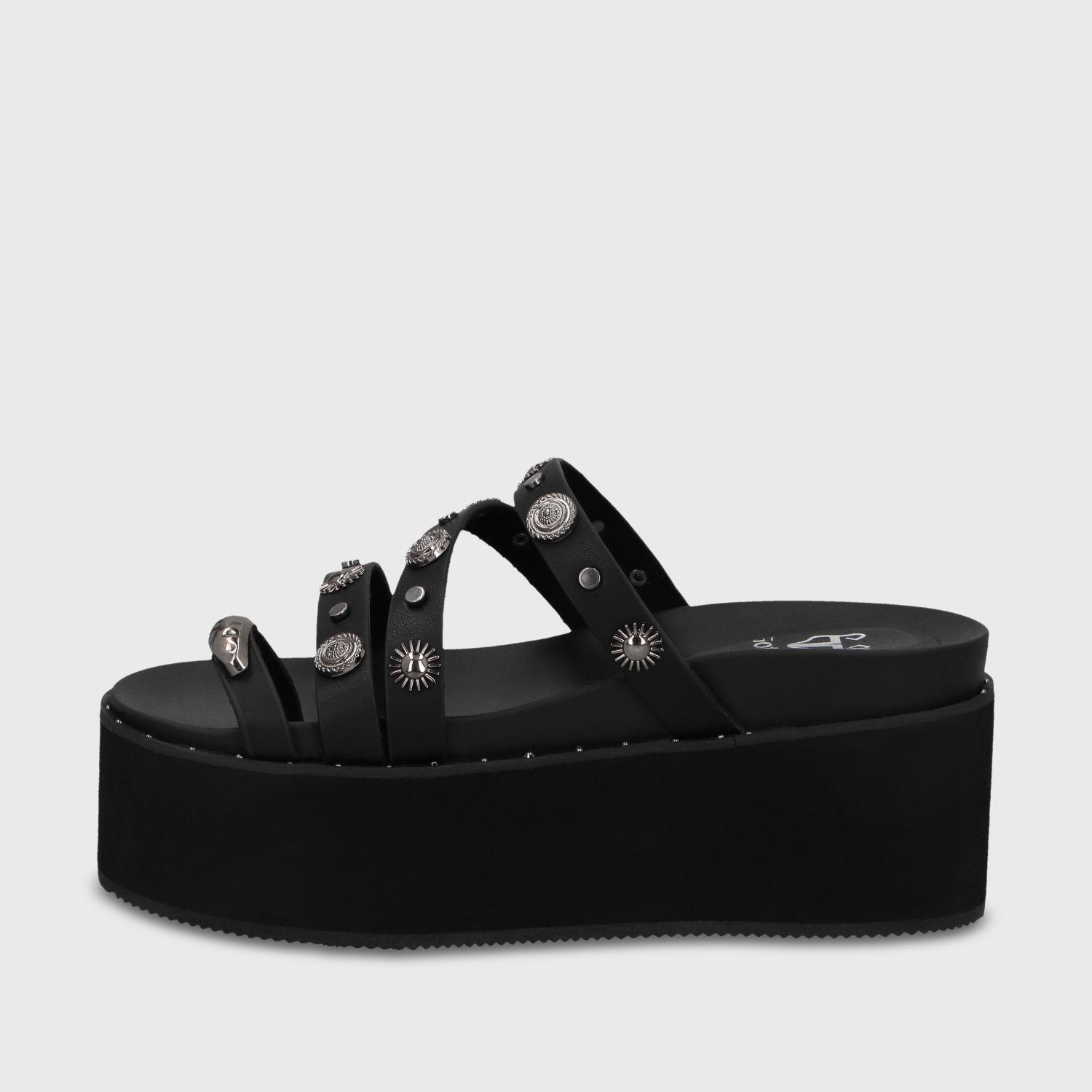 Sandalia Plataforma Negra Mujer 1566G Gotta-3
