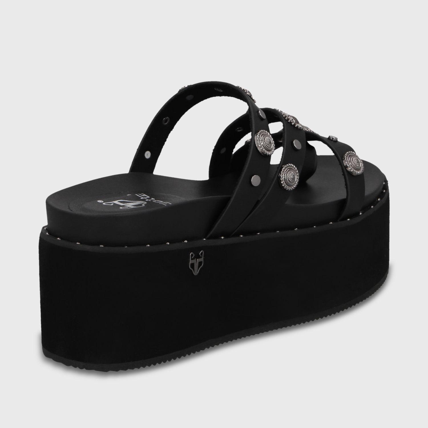 Sandalia Plataforma Negra Mujer 1566G Gotta-4