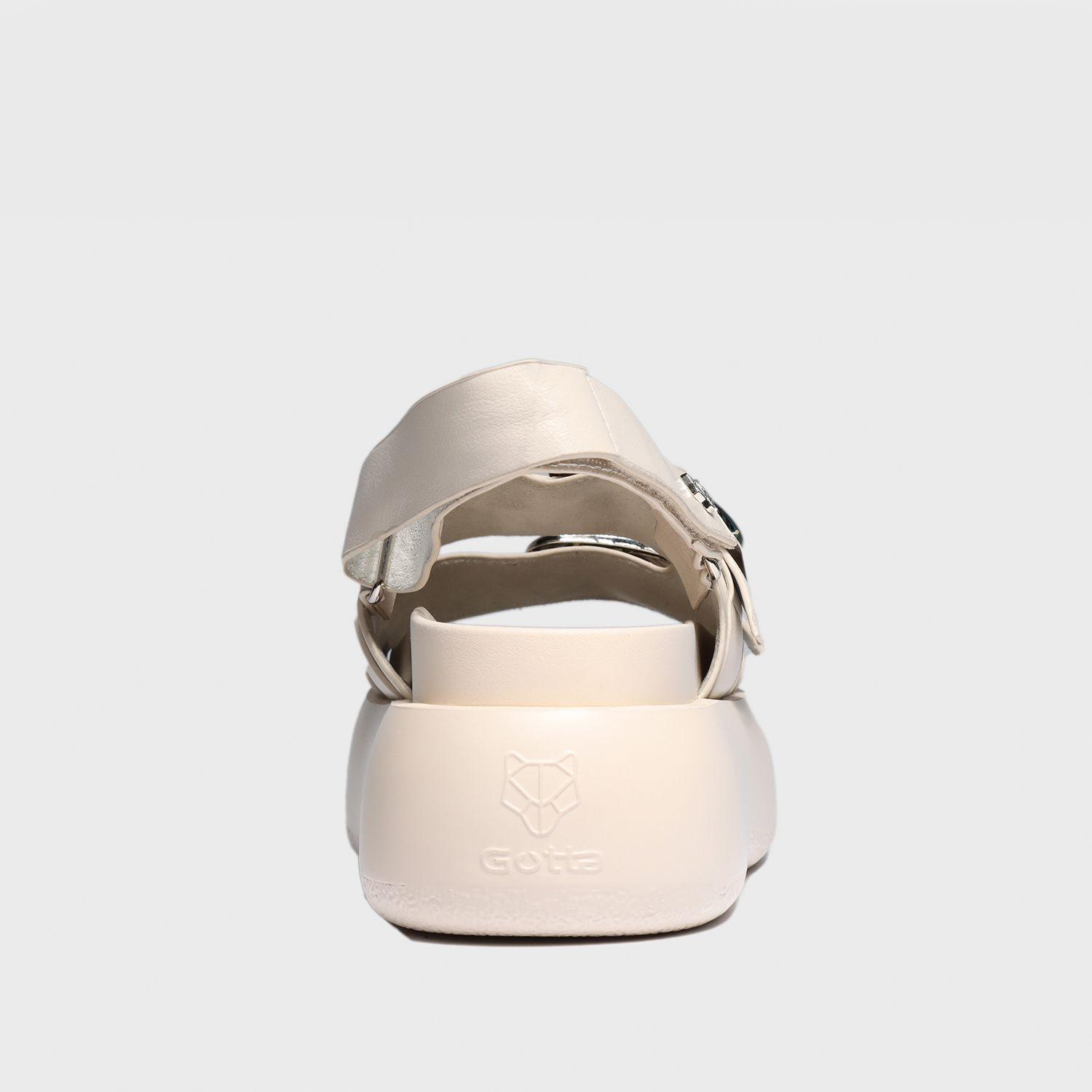 Sandalia Plataforma Blanca Mujer 25270 Gotta-4