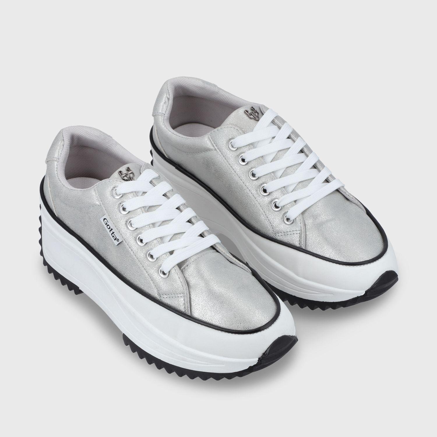 Zapatilla Plateada Mujer 25970 Gotta-3