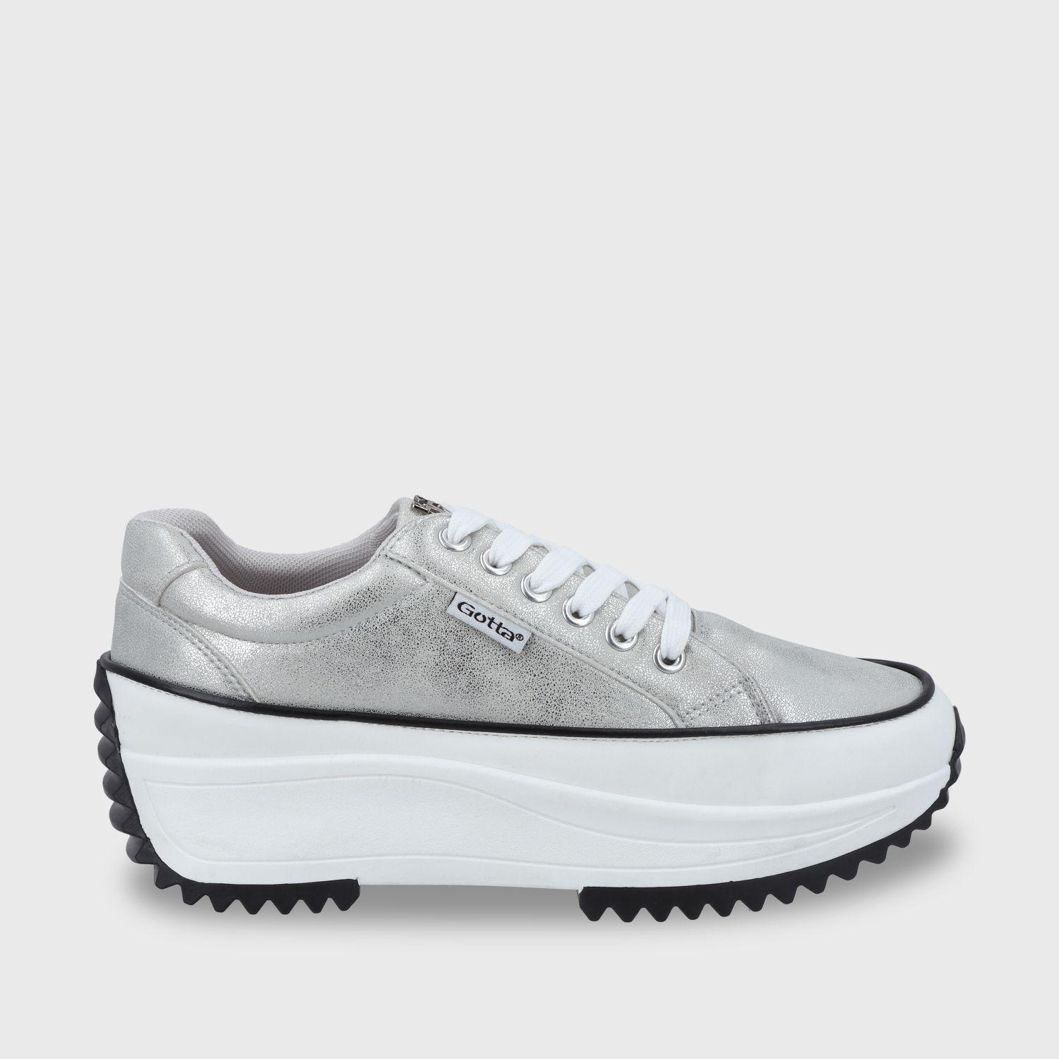 Zapatilla Plateada Mujer 25970 Gotta-0