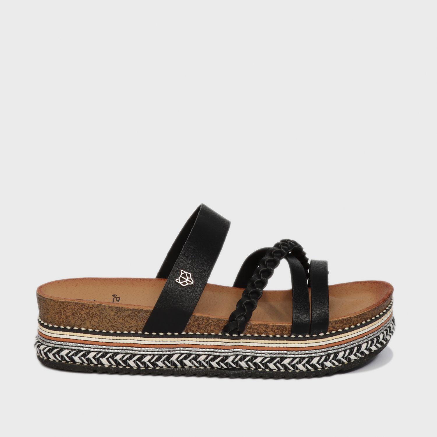 Sandalia Plataforma Negra Mujer 13173 Gotta-0