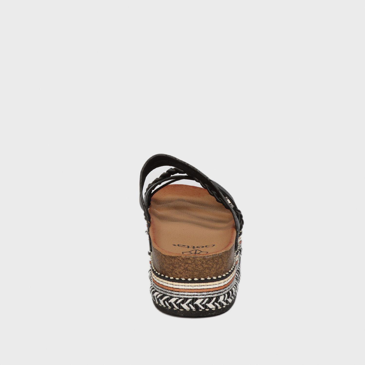 Sandalia Plataforma Negra Mujer 13173 Gotta-4