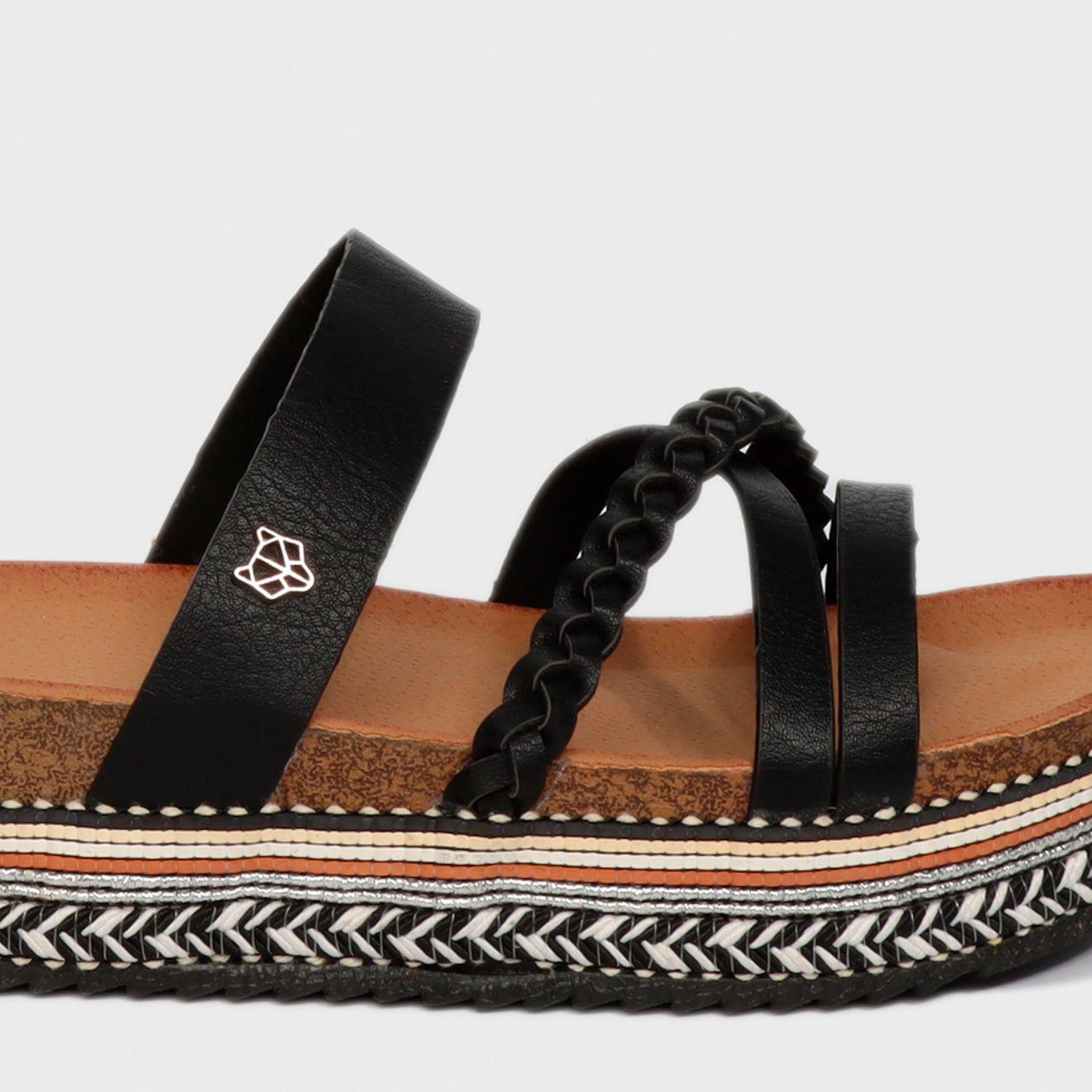Sandalia Plataforma Negra Mujer 13173 Gotta-5