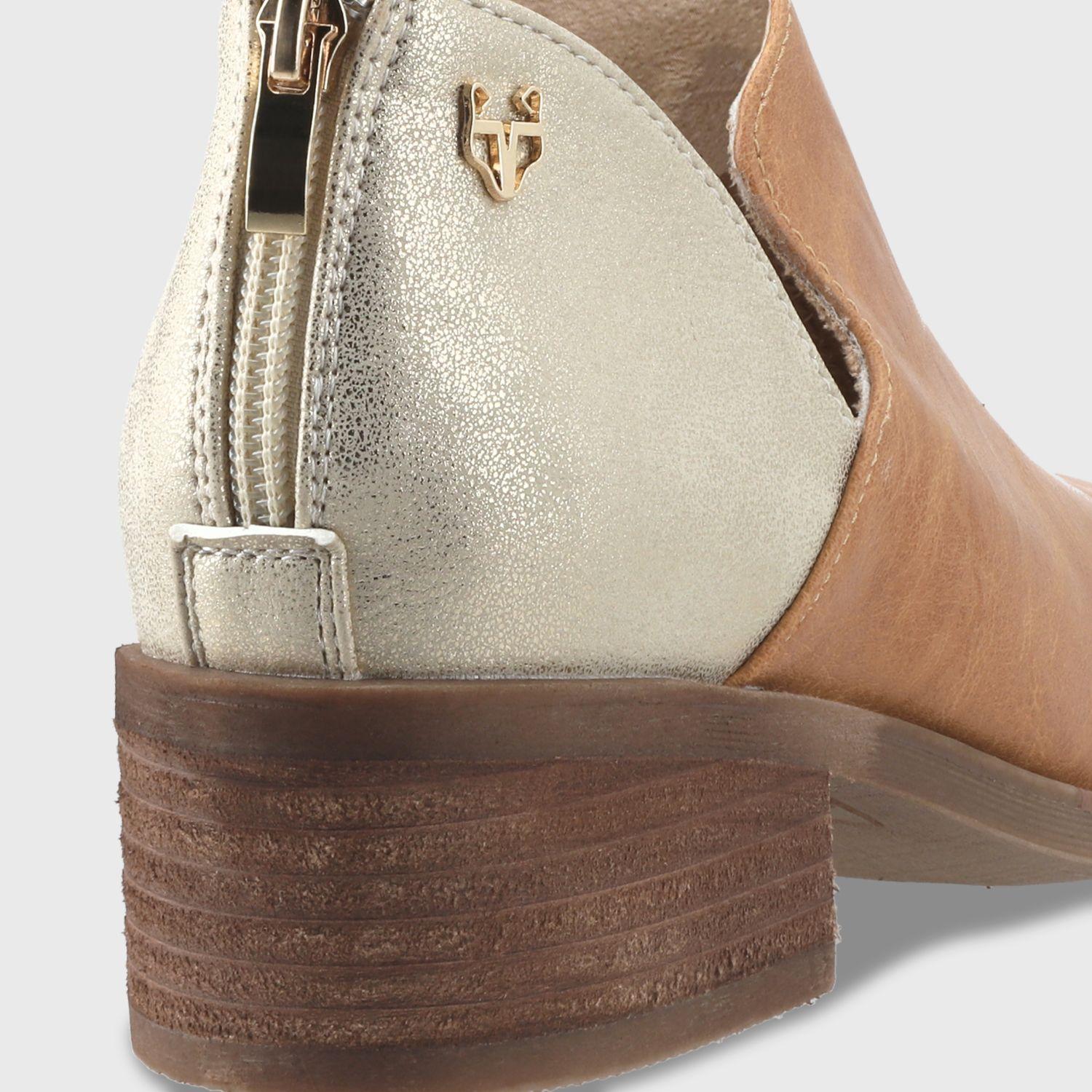 zapato Taco Beige Mujer 43108 Gotta-5