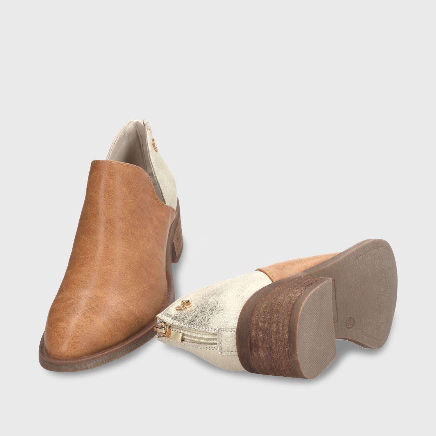 zapato Taco Beige Mujer 43108 Gotta-6