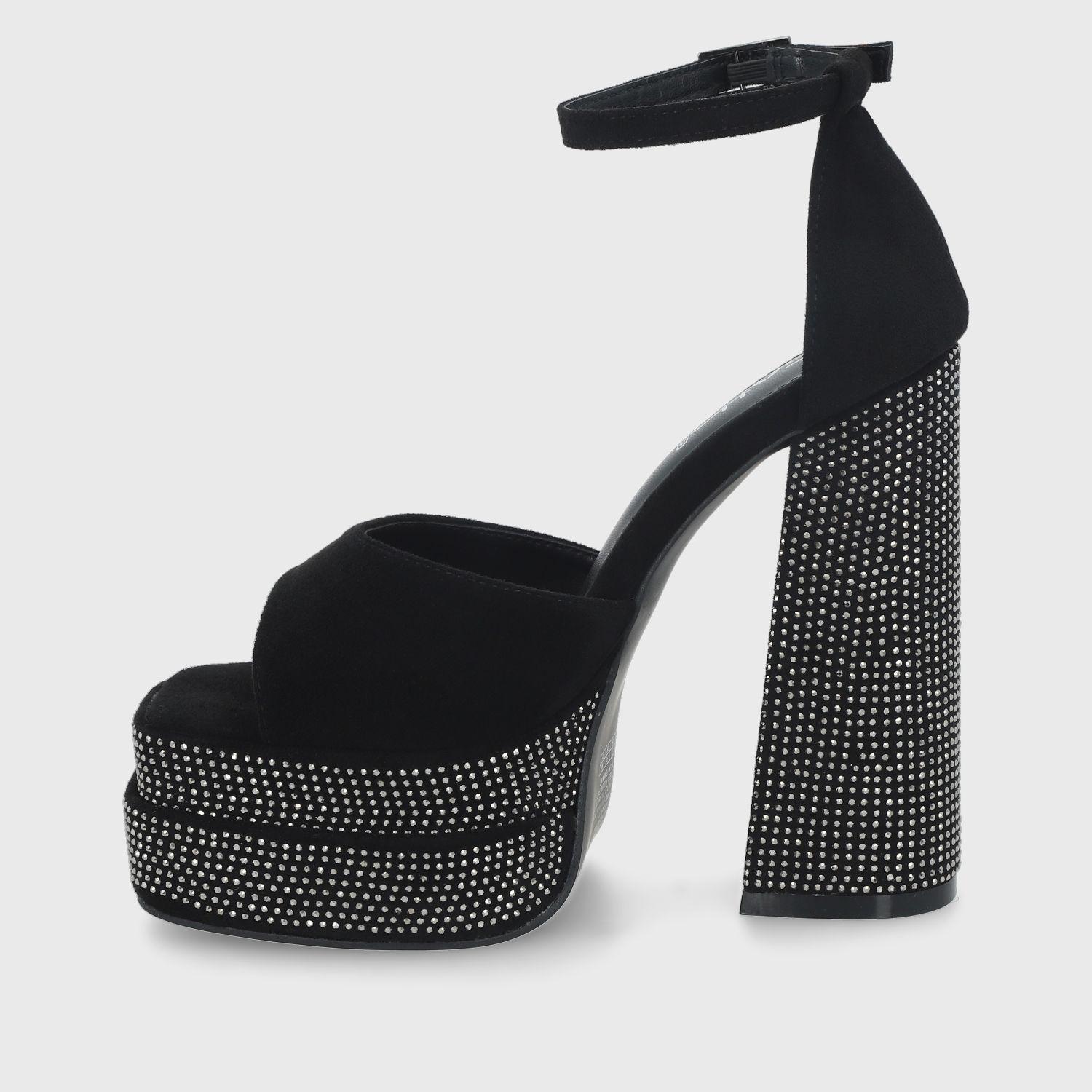 Sandalia Taco Negra  Mujer 25911 Gotta-3