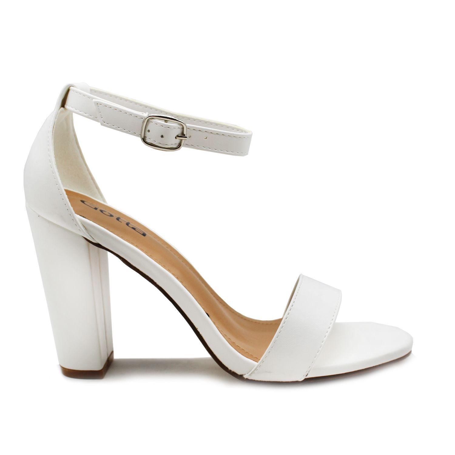 SANDALIA BLANCA TACO 86123-0