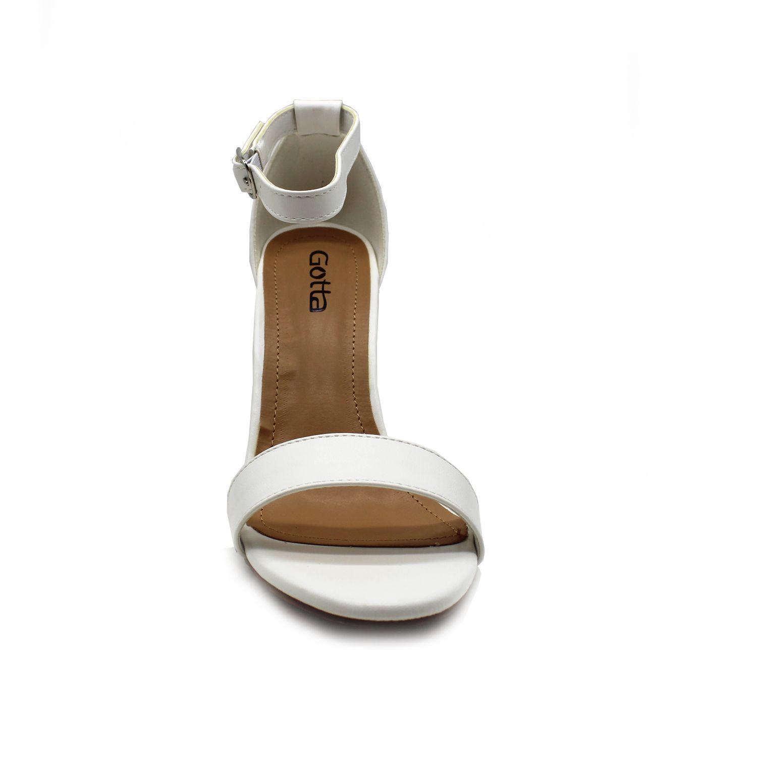 SANDALIA BLANCA TACO 86123-2