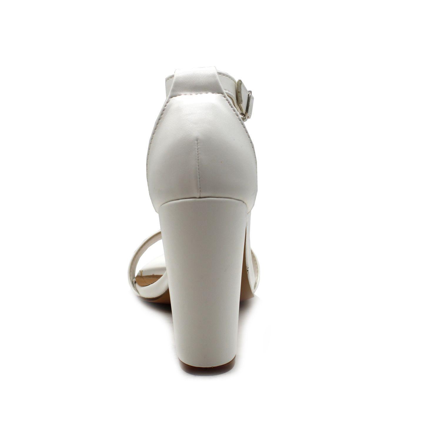 SANDALIA BLANCA TACO 86123-4