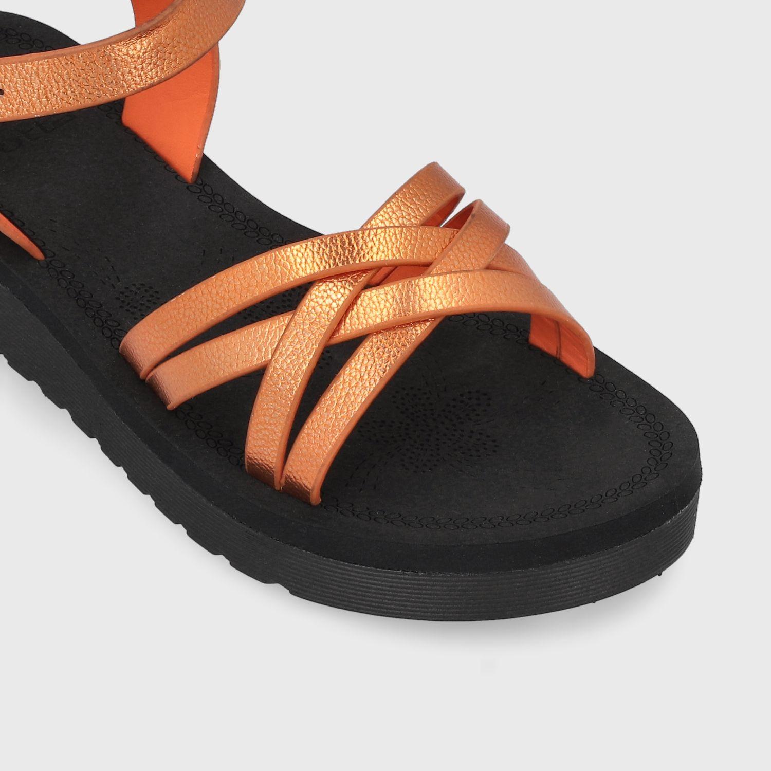 Sandalia Naranja Mujer 13211 Gotta-5