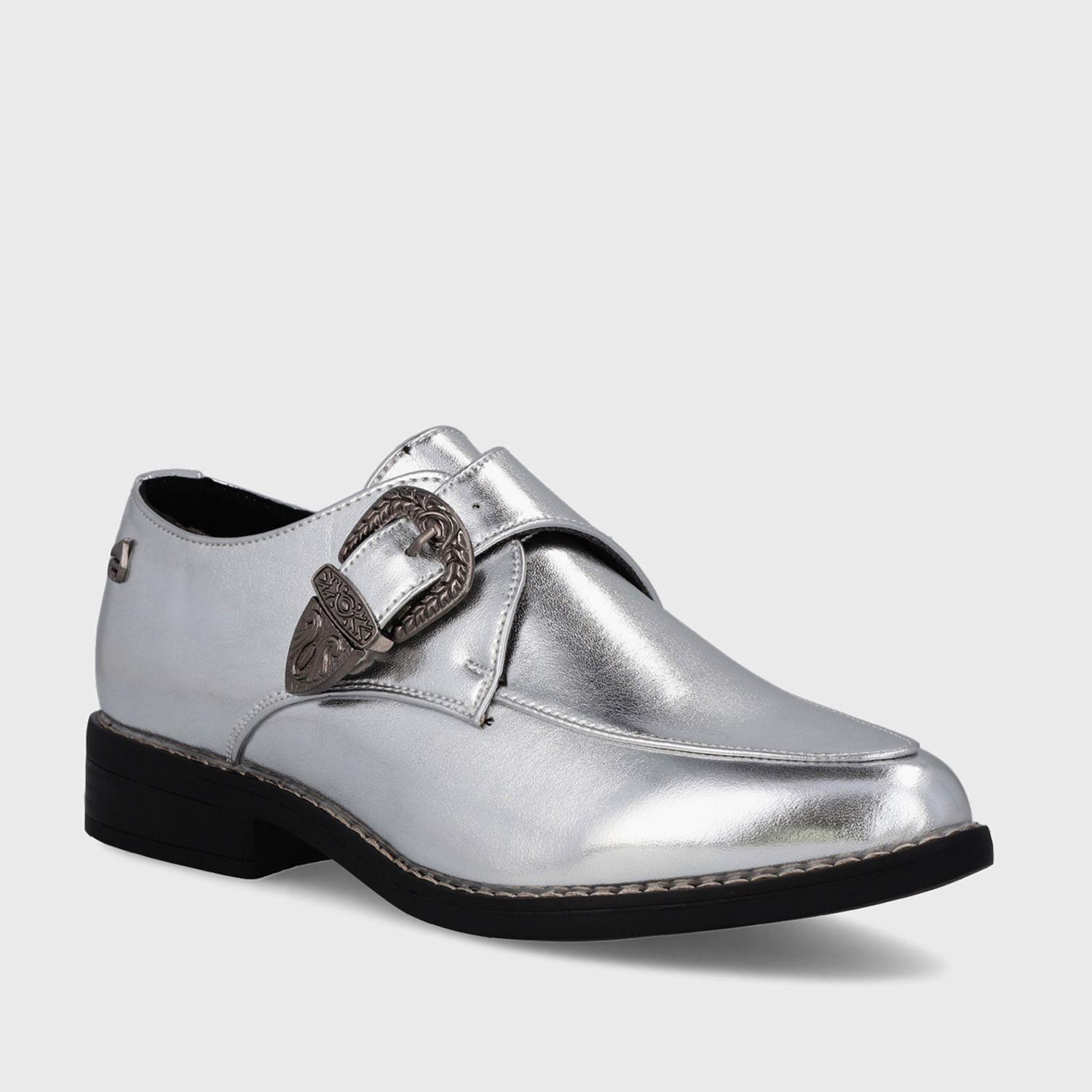 Zapato Plateado Charol Mujer 17565 Gotta-2