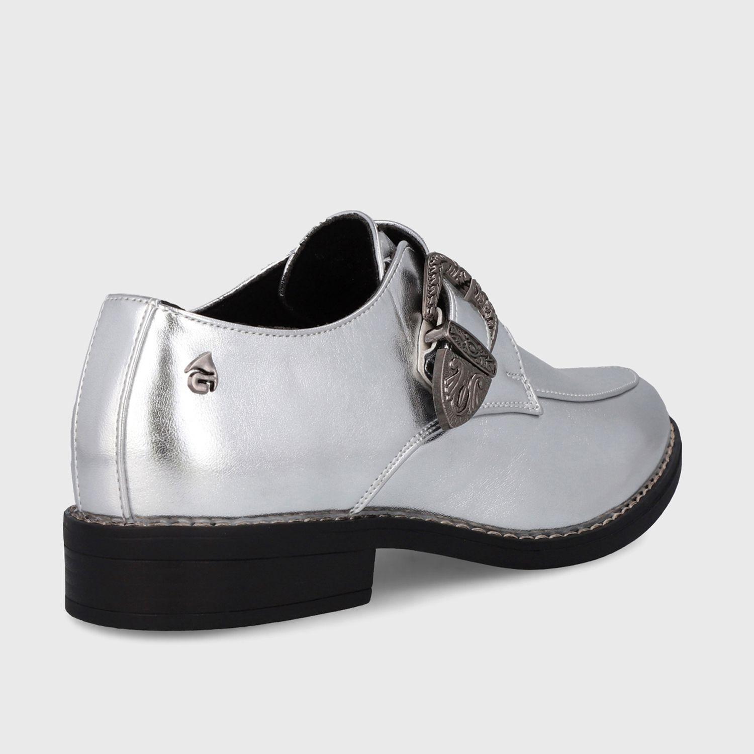 Zapato Plateado Charol Mujer 17565 Gotta-5