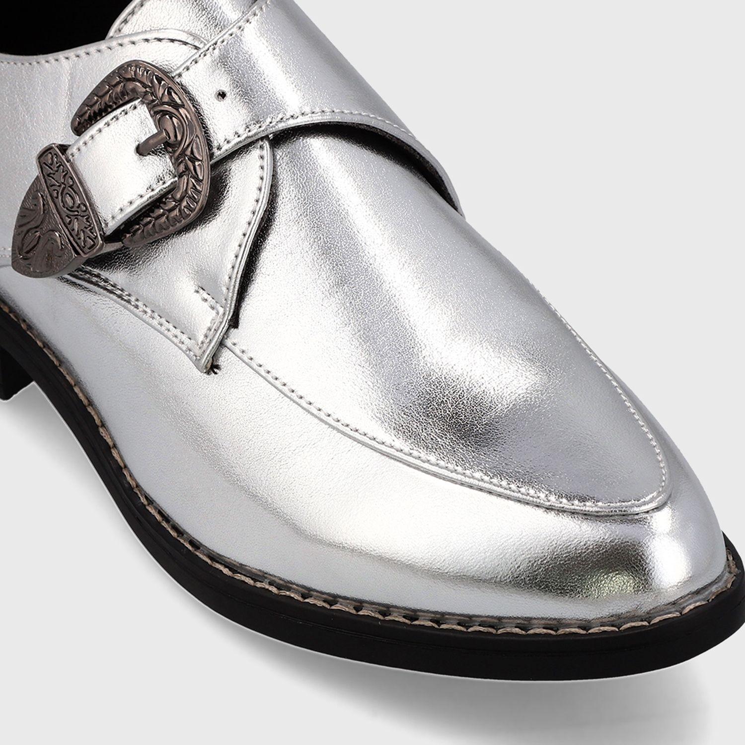 Zapato Plateado Charol Mujer 17565 Gotta-6