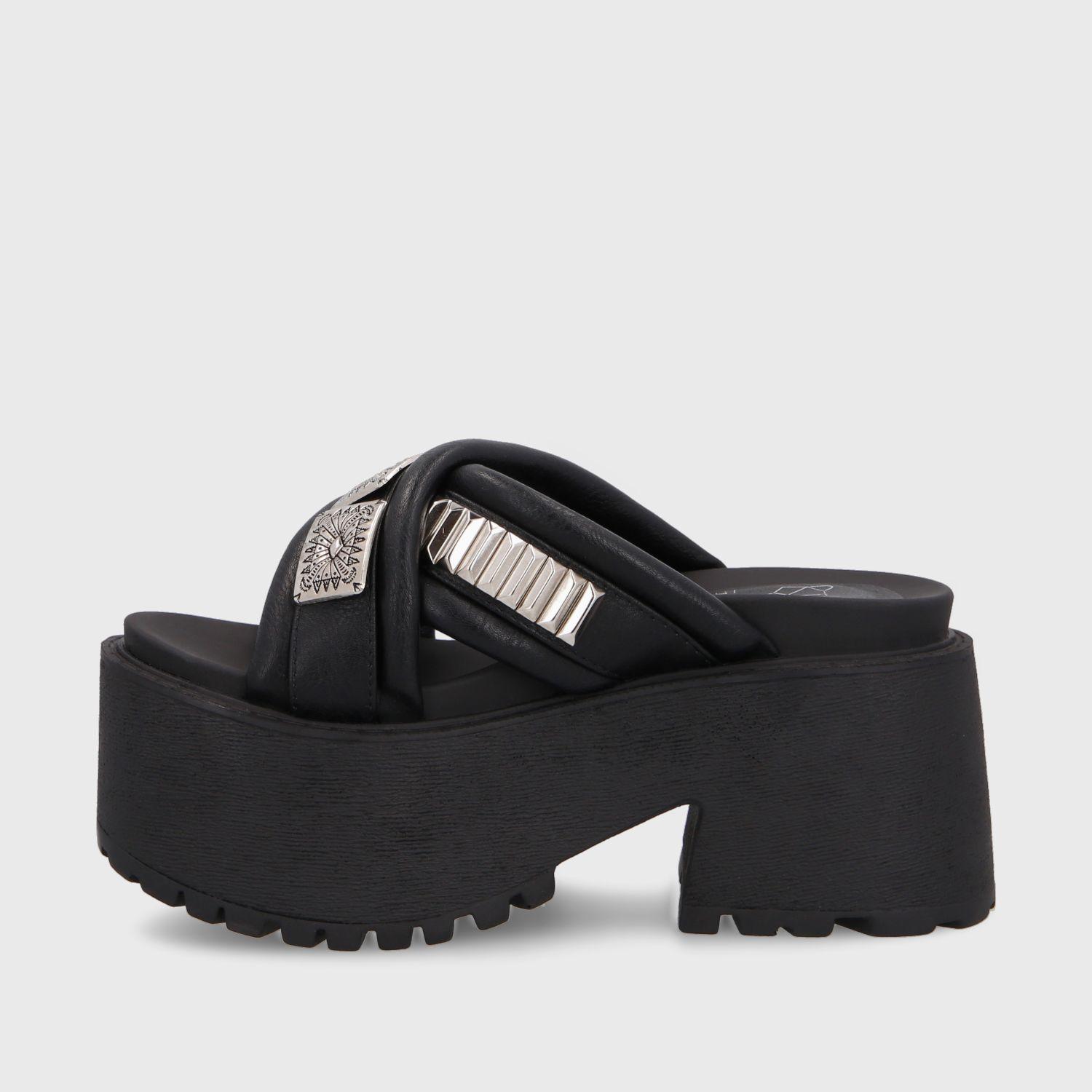 Sandalia Plataforma Negra Mujer 15678 Gotta-3