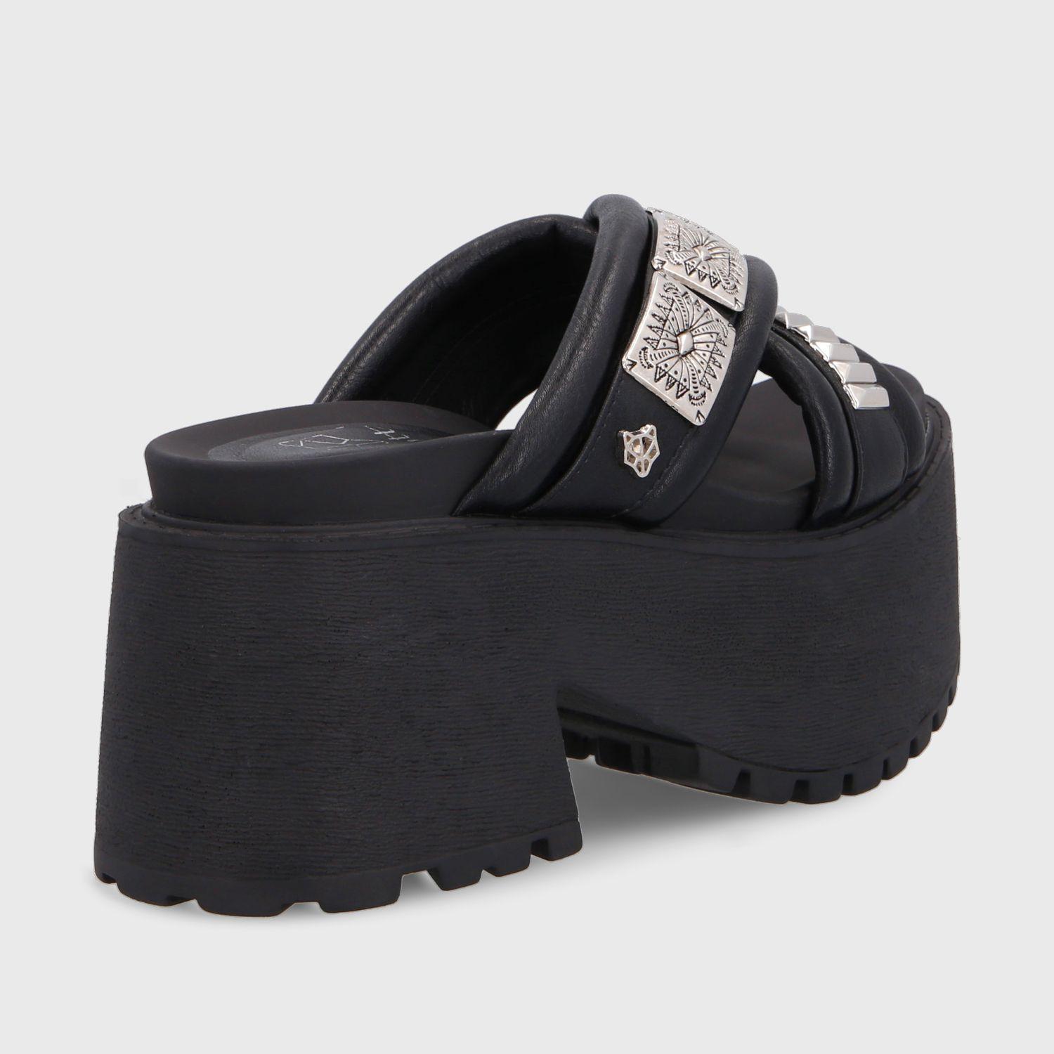 Sandalia Plataforma Negra Mujer 15678 Gotta-4