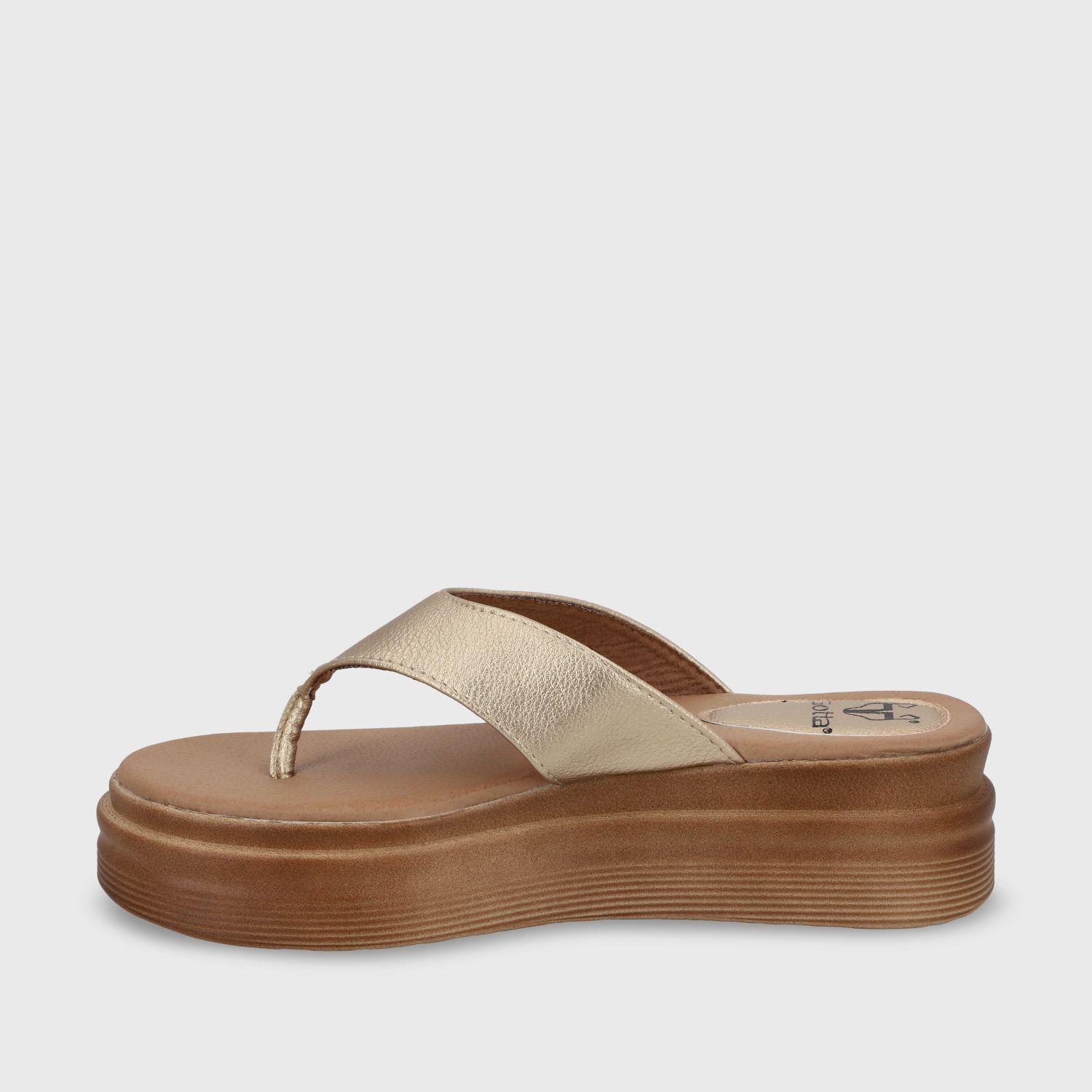Sandalia Plataforma Oro Mujer 43011 Gotta-3