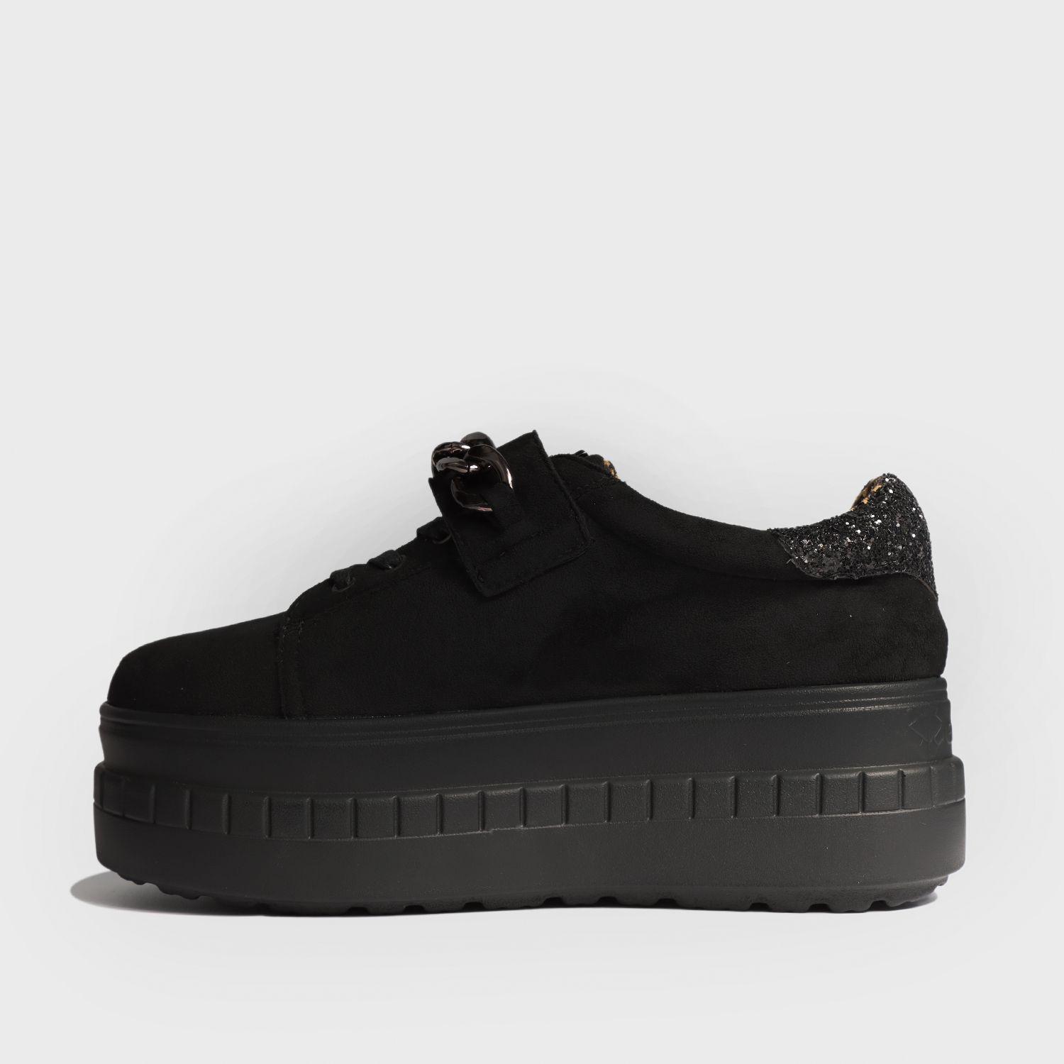Zapatilla Negra Mujer 13266 Gotta-3