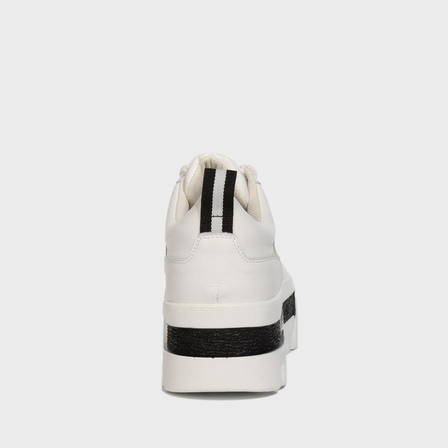 Zapatilla Plataforma Blanca Cuero Mujer 23240 Gotta-4