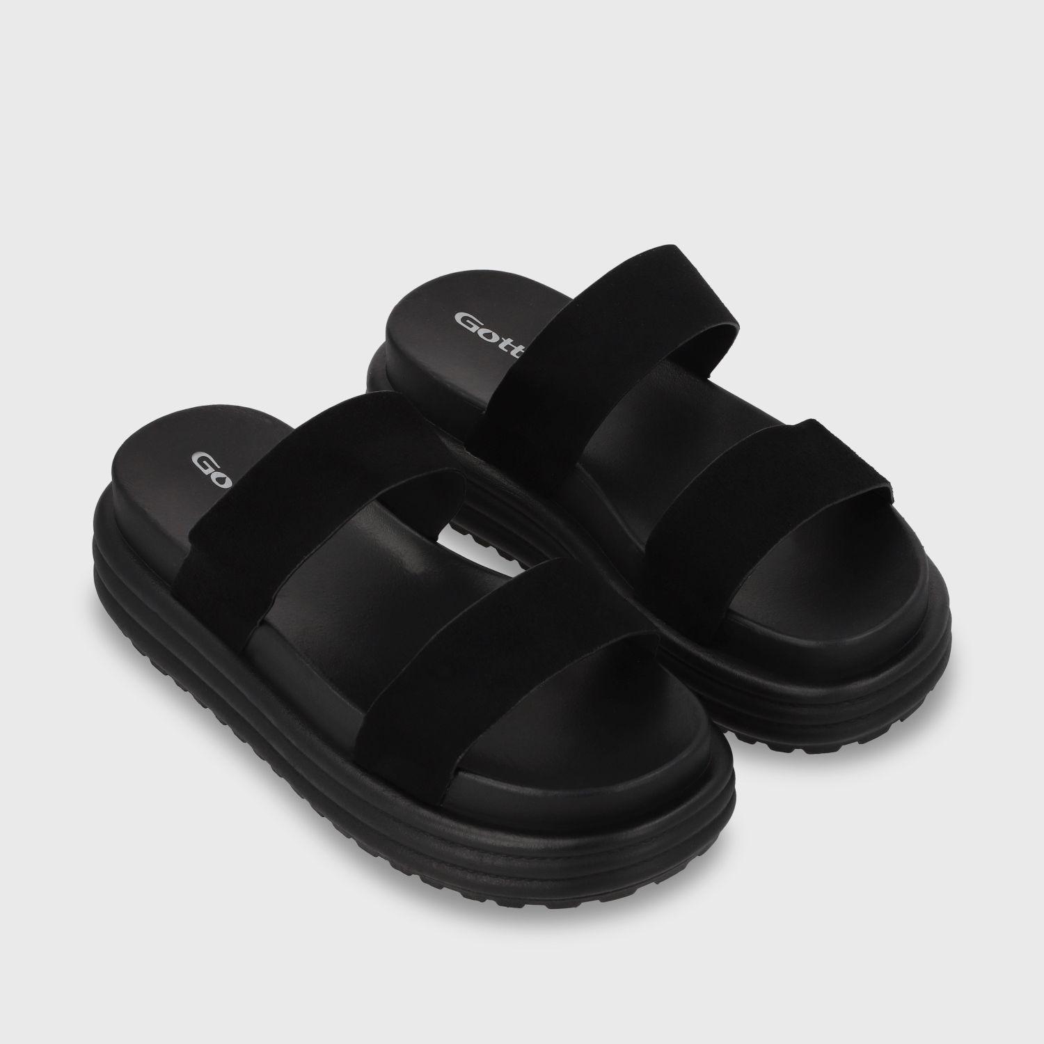Sandalia Plataforma Negra Mujer 42021 Gotta-2
