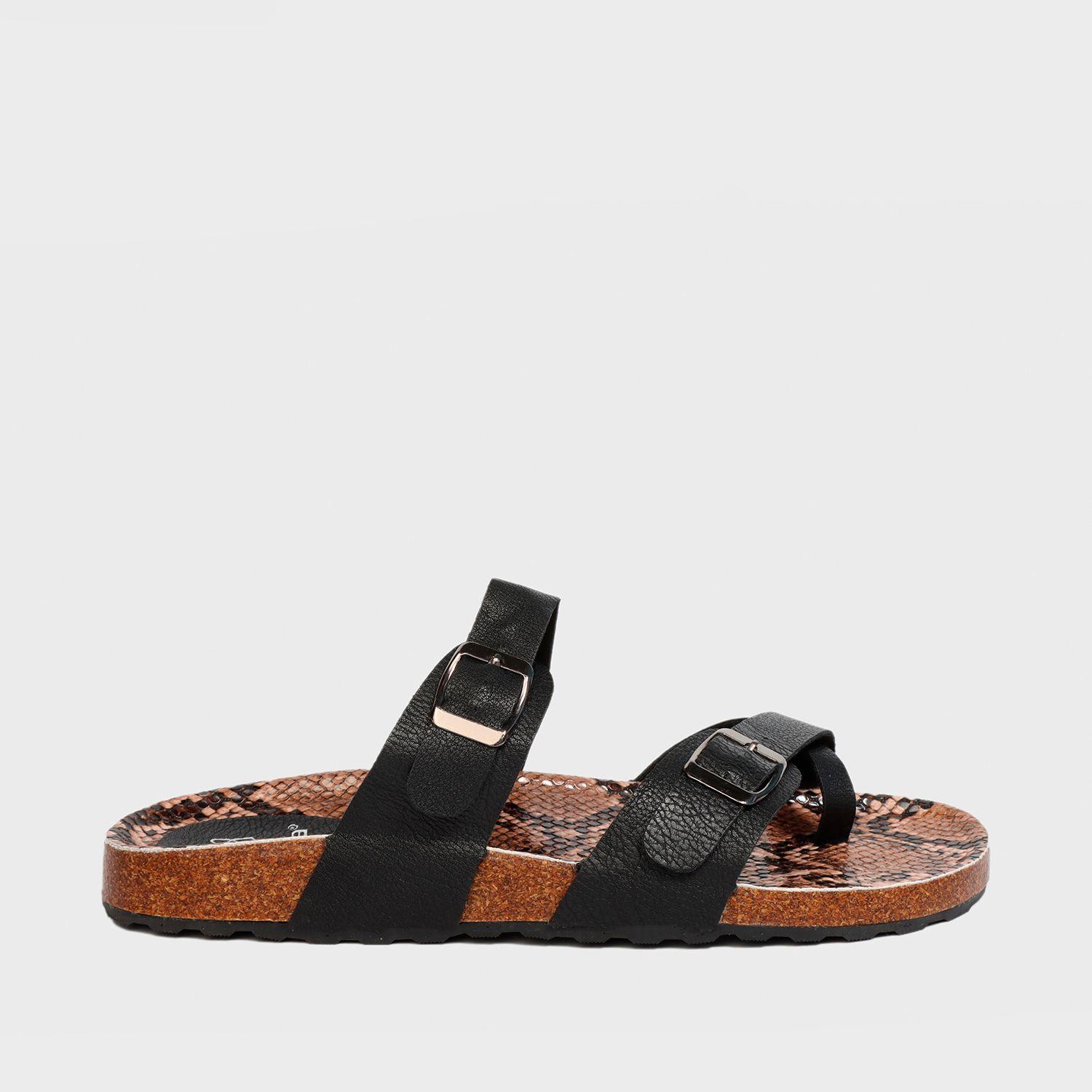 Sandalia Plana Negra Mujer 23281 Gotta-0