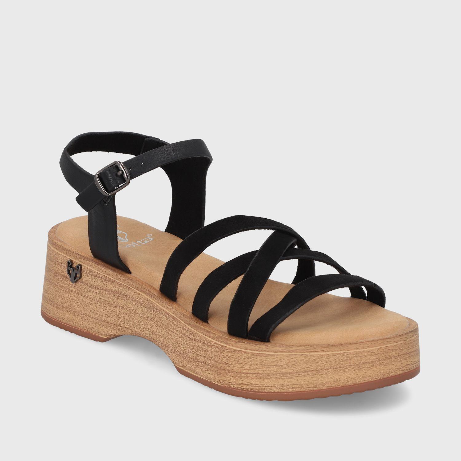 Sandalia Negra Mujer 45892 Gotta-1