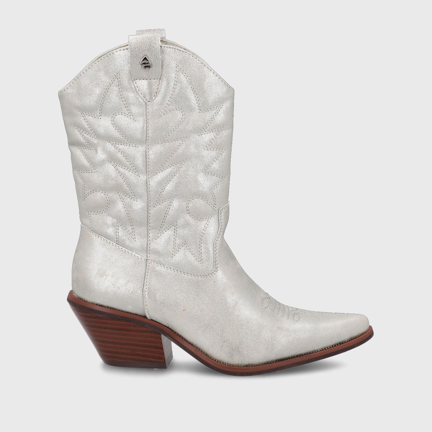 Bota Texana Plateada Mujer 33751 Gotta-0