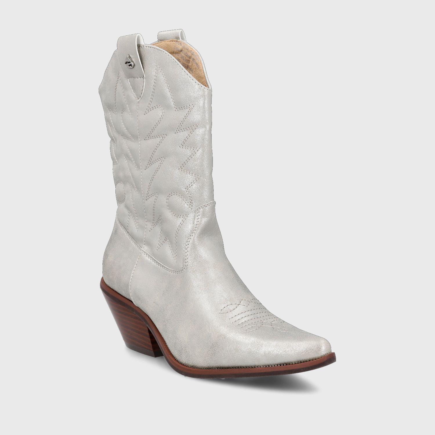Bota Texana Plateada Mujer 33751 Gotta-1