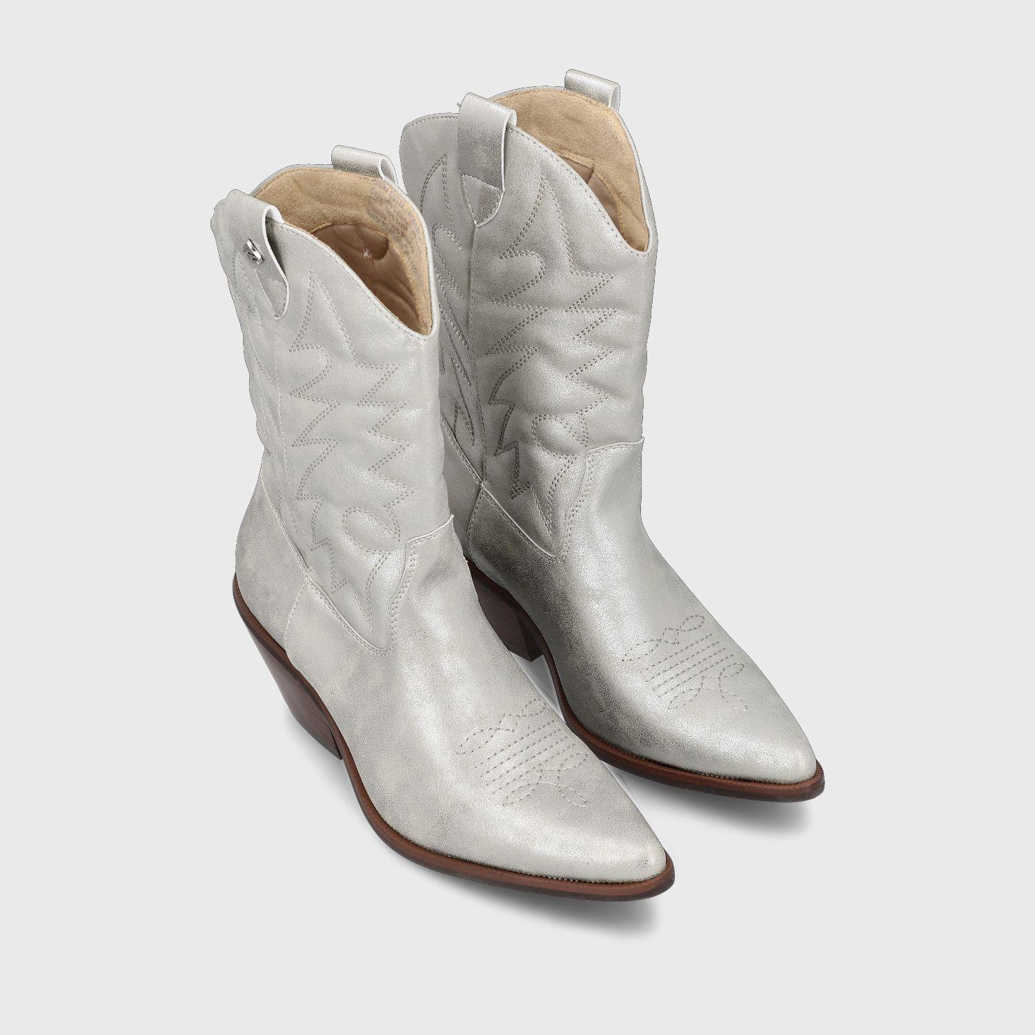 Bota Texana Plateada Mujer 33751 Gotta-2