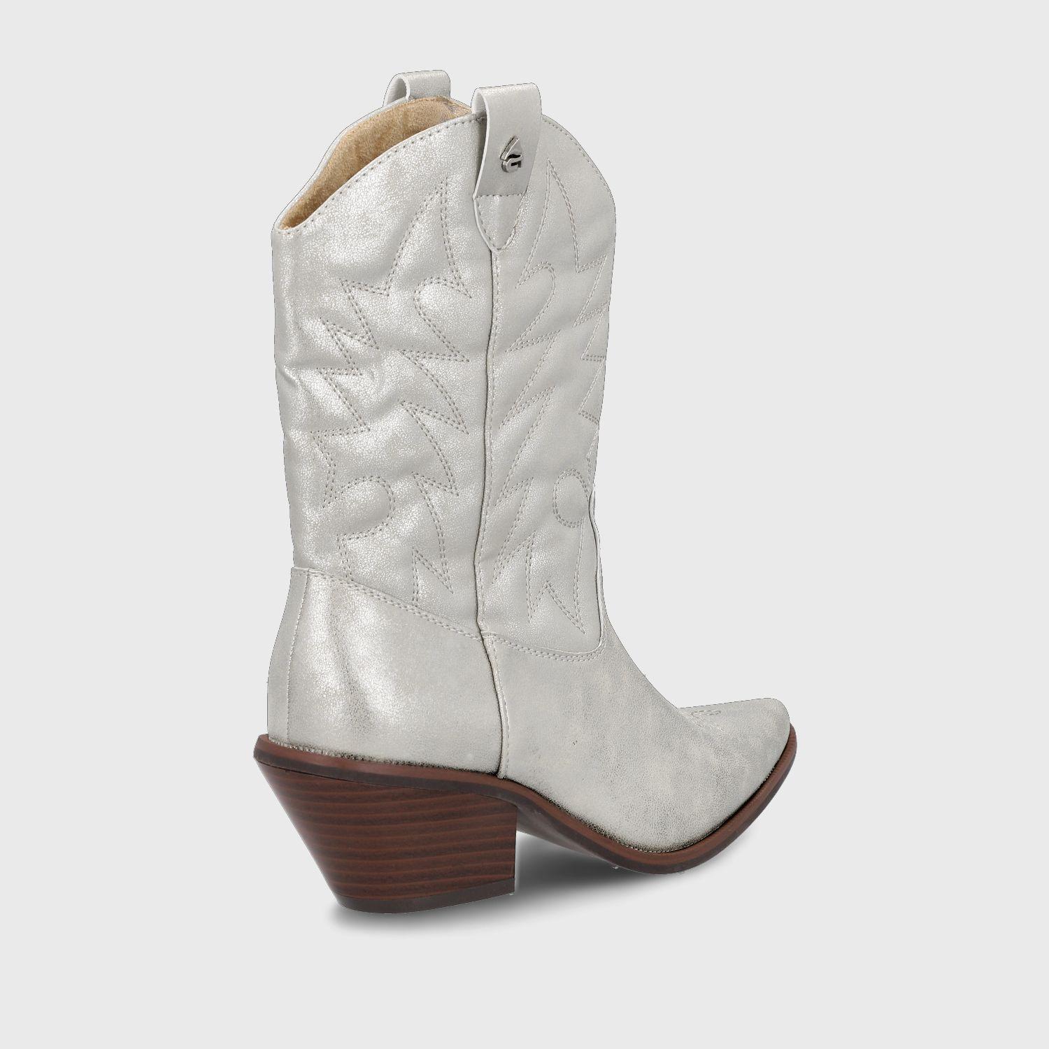 Bota Texana Plateada Mujer 33751 Gotta-4