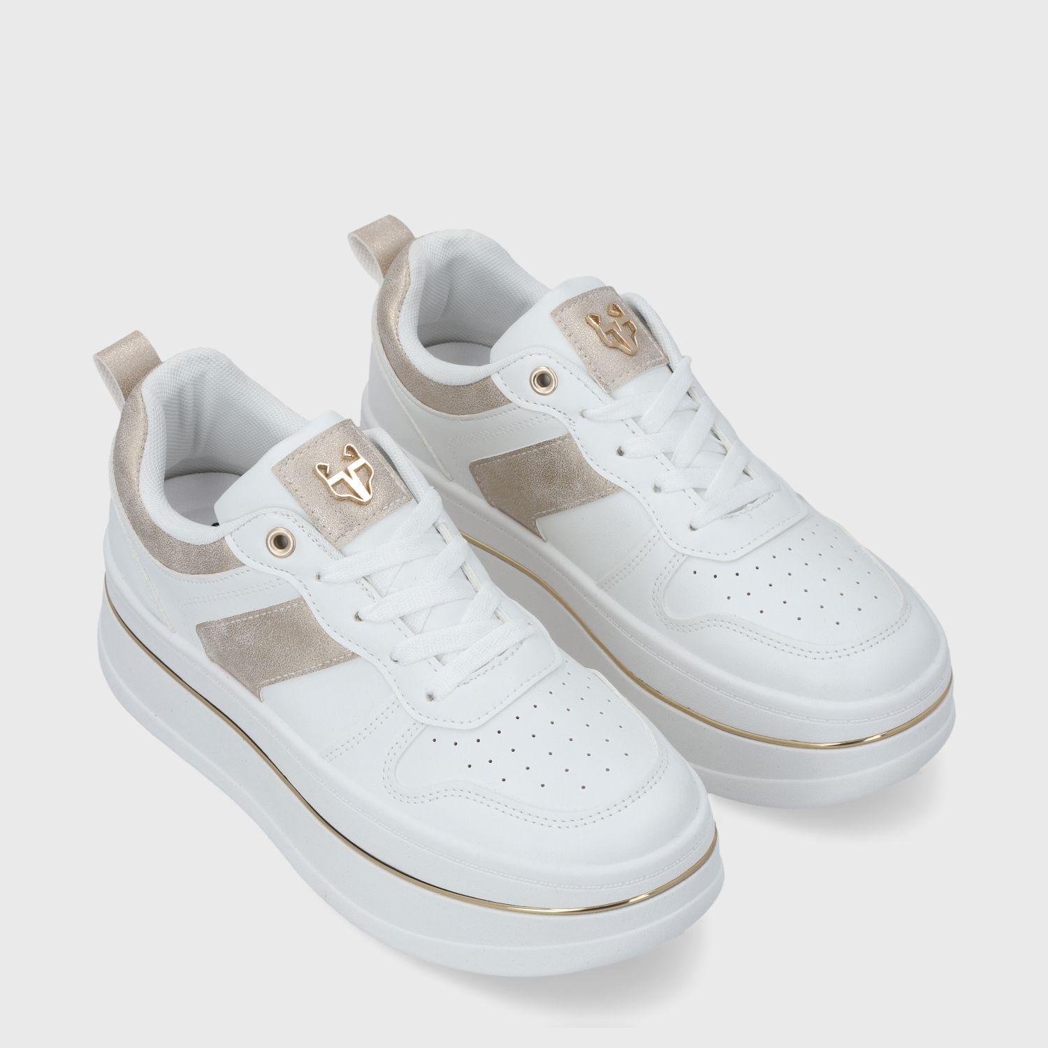 Zapatilla Plataforma Blanca Mujer 58010 Gotta-2