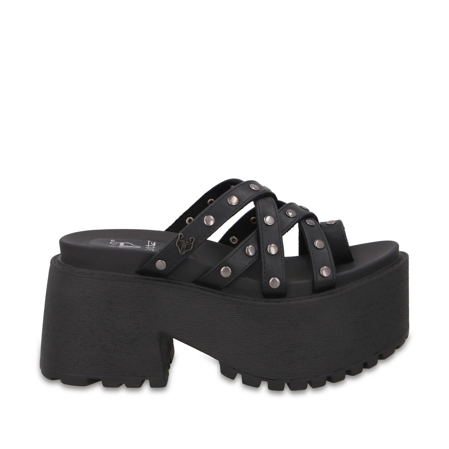Sandalia Plataforma Negra Mujer 1567F Gotta-0