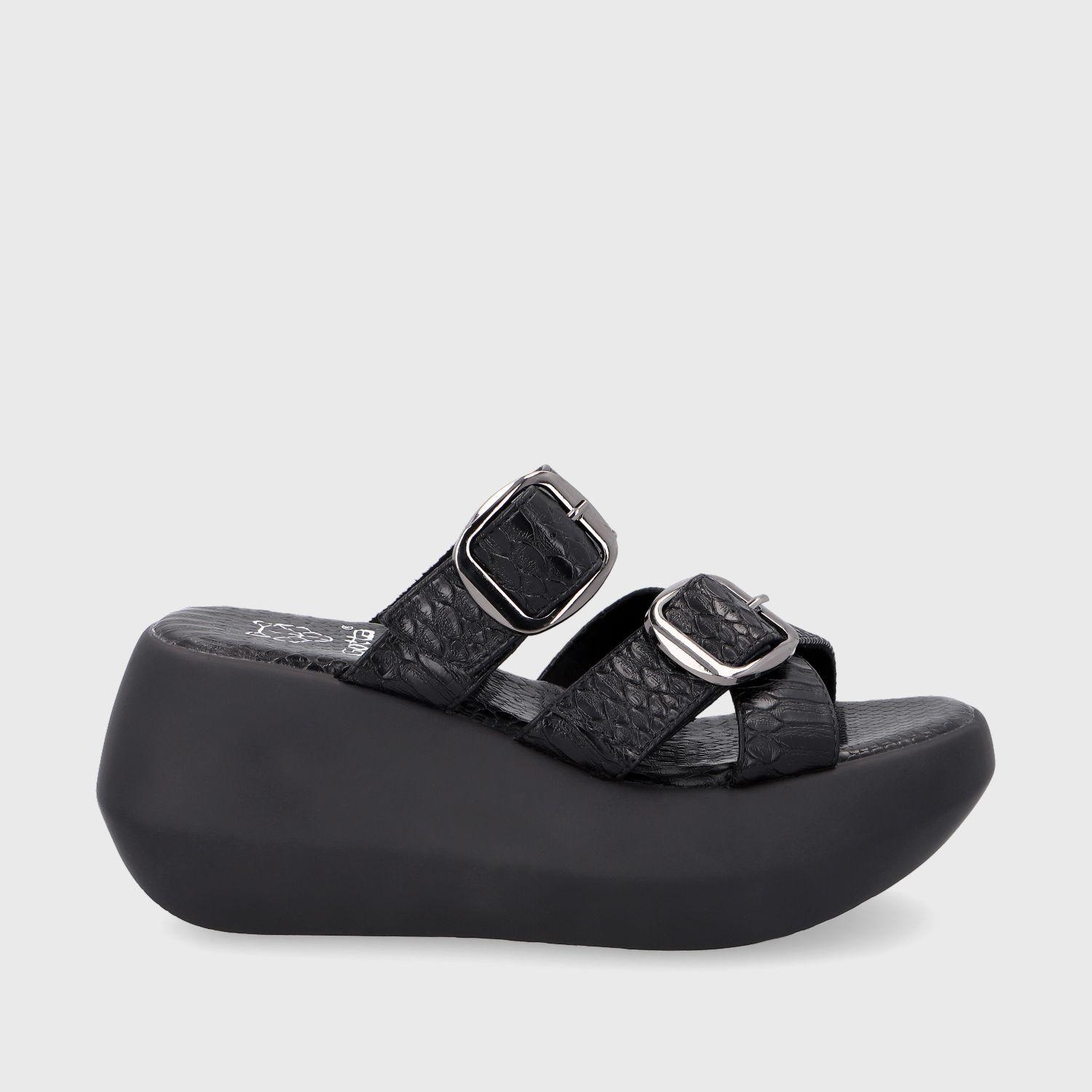 Sandalia Plataforma Negra Mujer 35232 Gotta-0