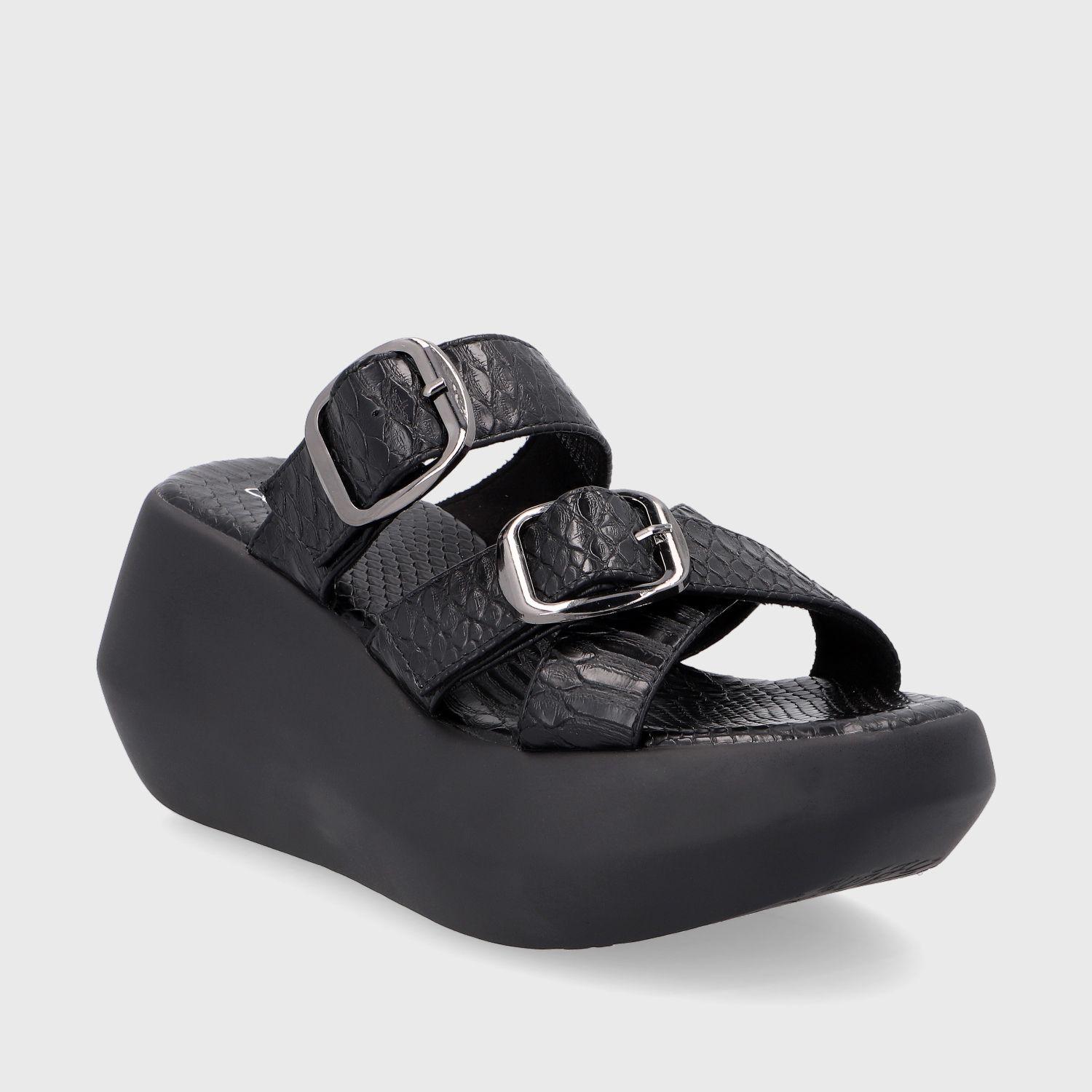 Sandalia Plataforma Negra Mujer 35232 Gotta-1