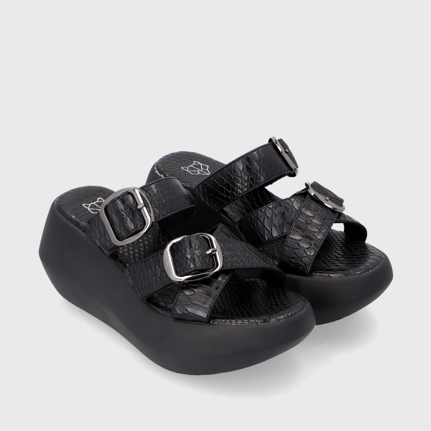 Sandalia Plataforma Negra Mujer 35232 Gotta-2