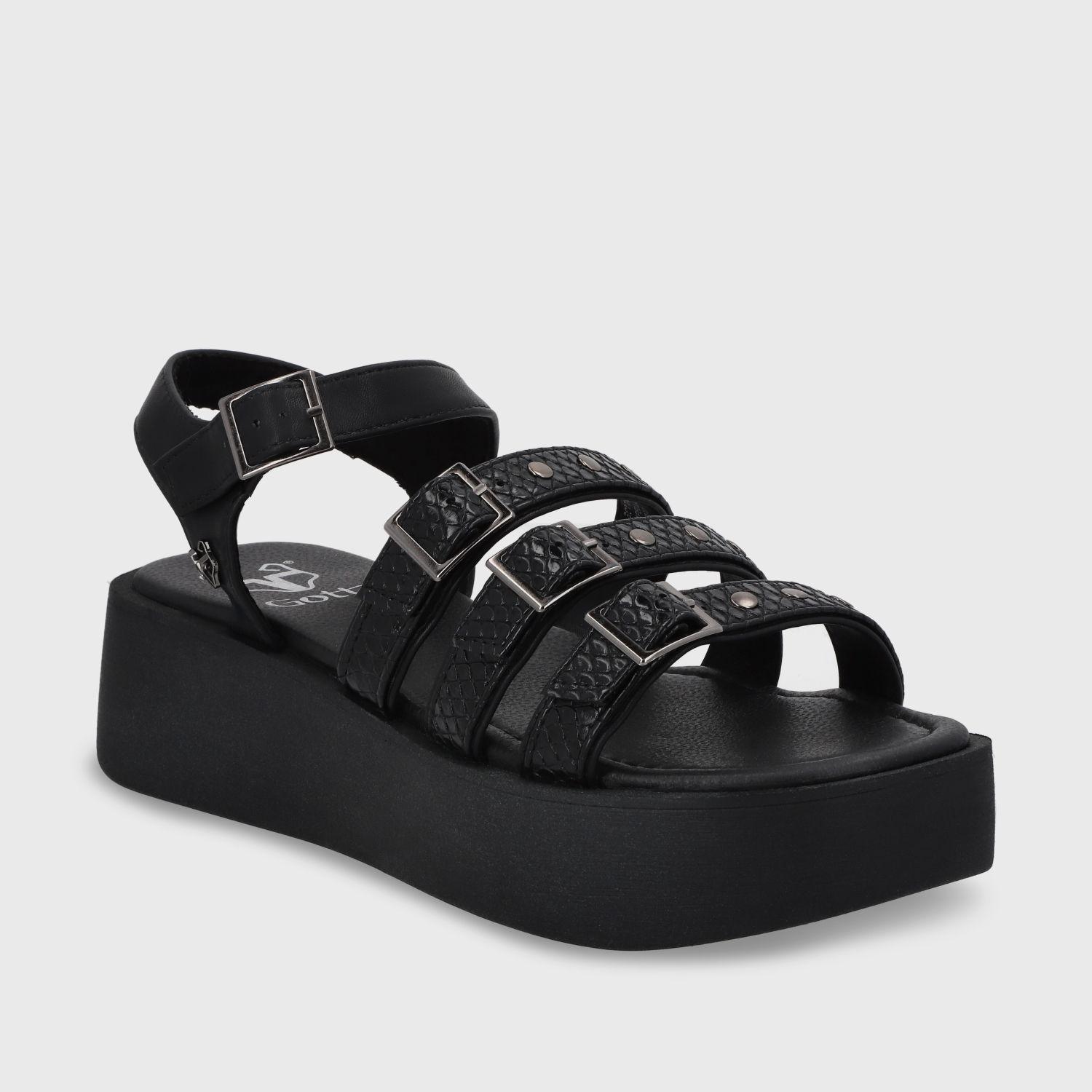 Sandalia Plataforma Negro Mujer 53731 Gotta-1