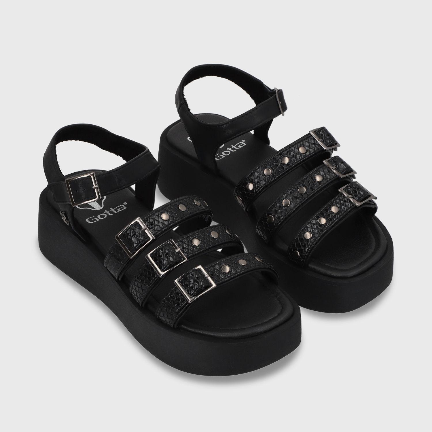 Sandalia Plataforma Negro Mujer 53731 Gotta-2