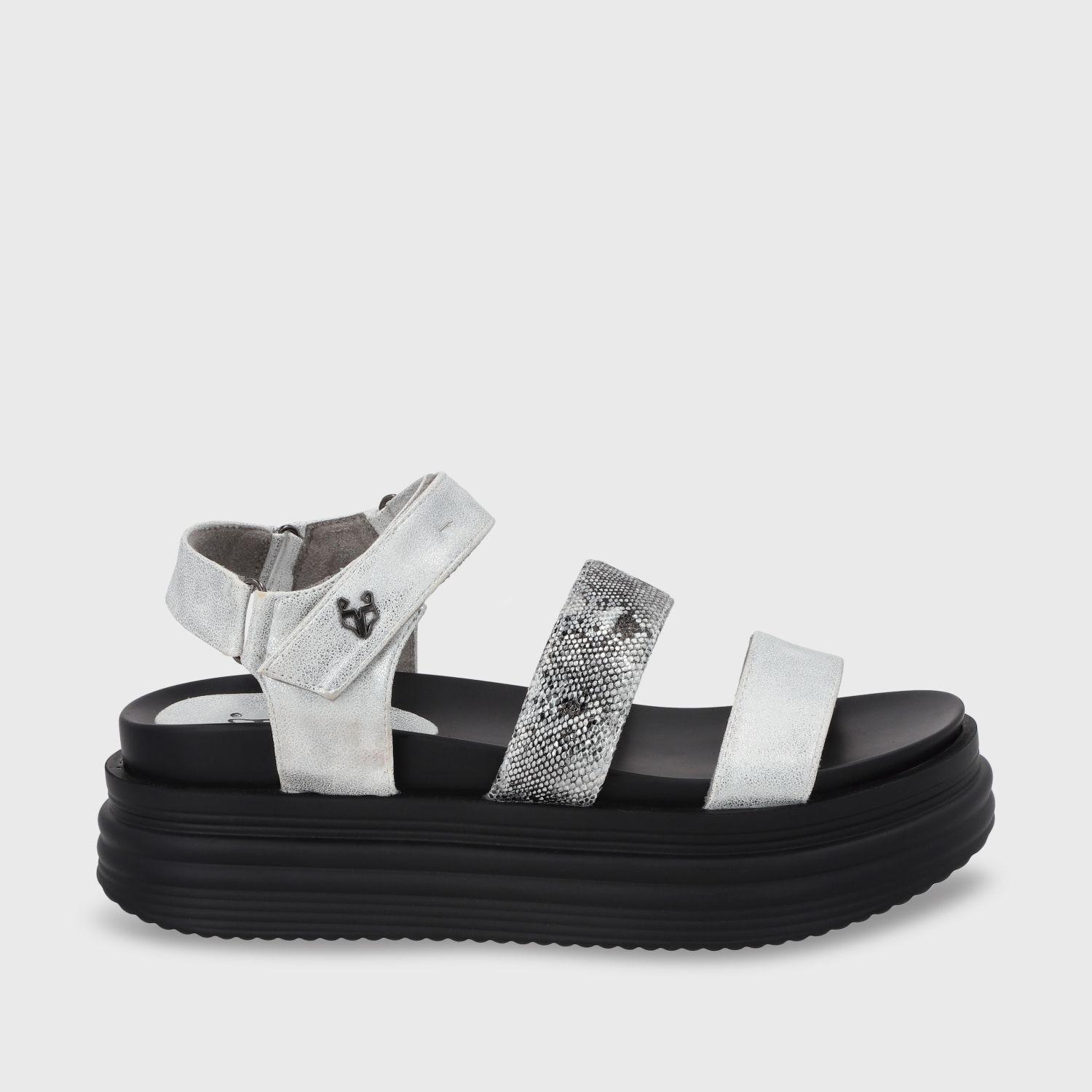 Sandalia Plataforma Plateada Mujer 15711 Gotta-0