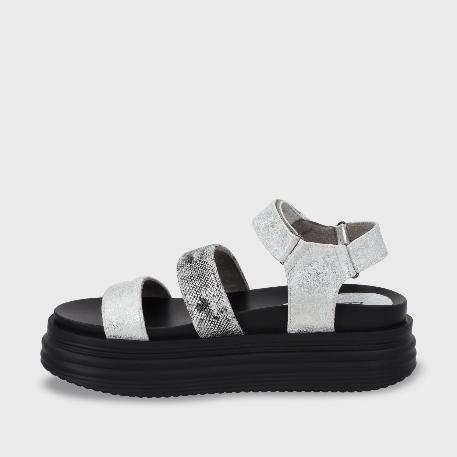 Sandalia Plataforma Plateada Mujer 15711 Gotta-3