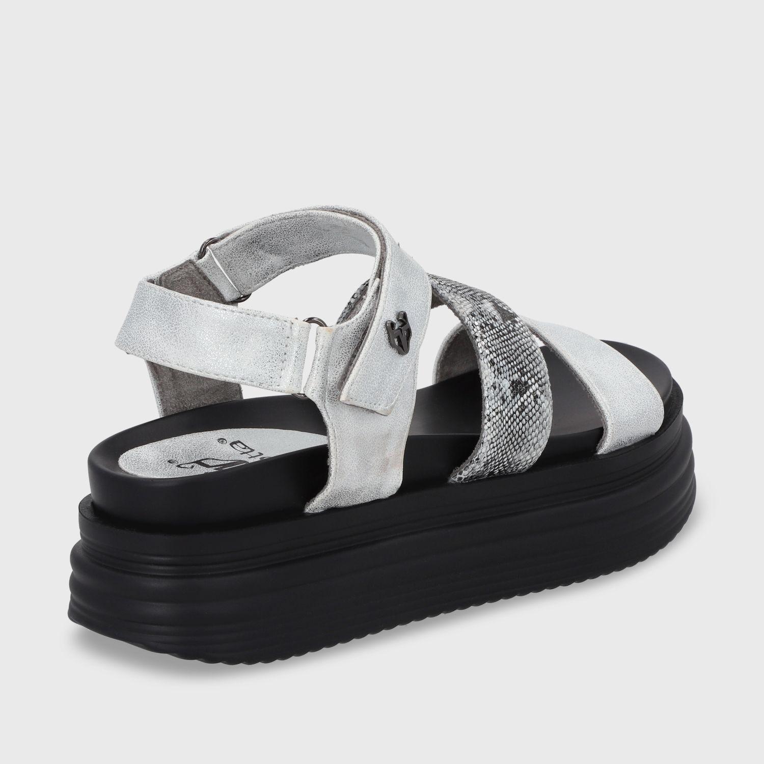 Sandalia Plataforma Plateada Mujer 15711 Gotta-4