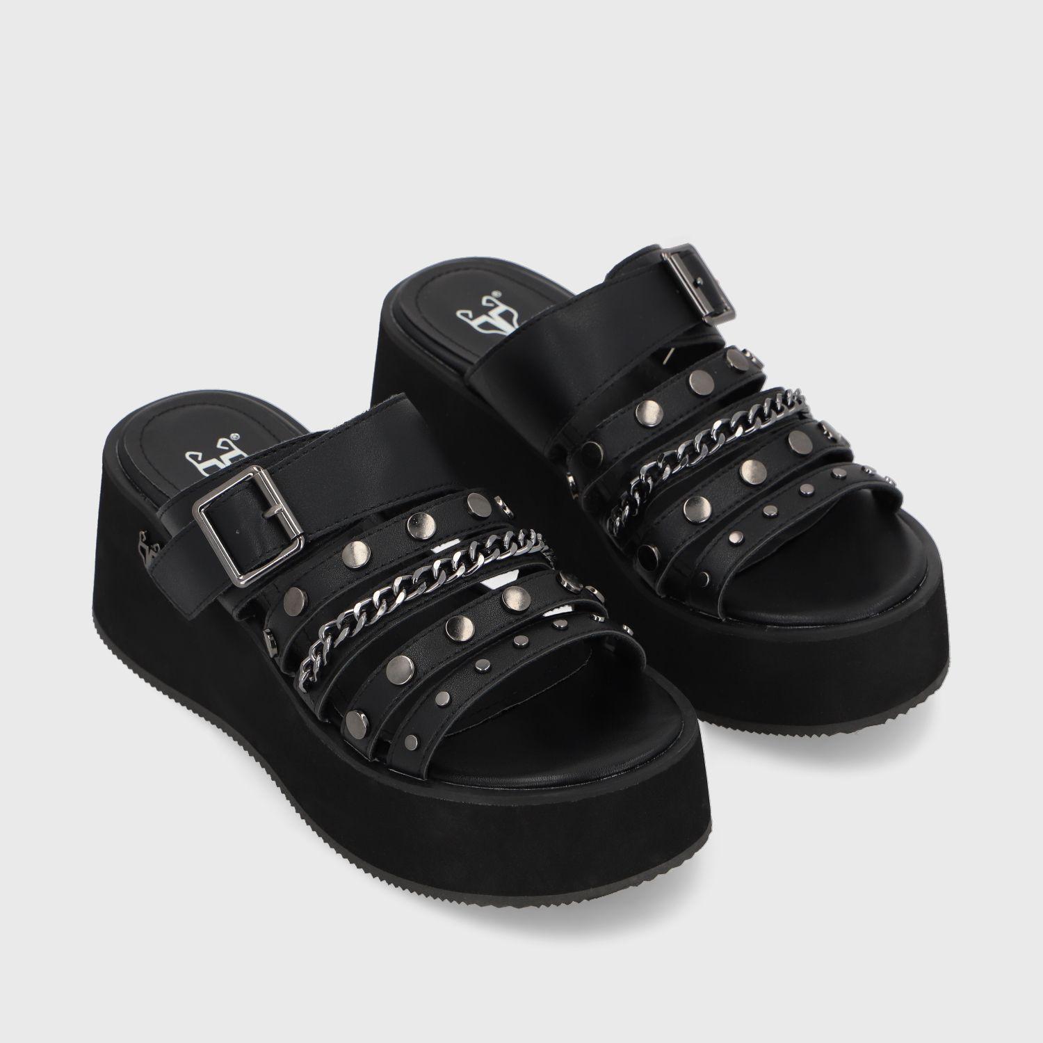 Sandalia Negra Mujer 45841 Gotta-2