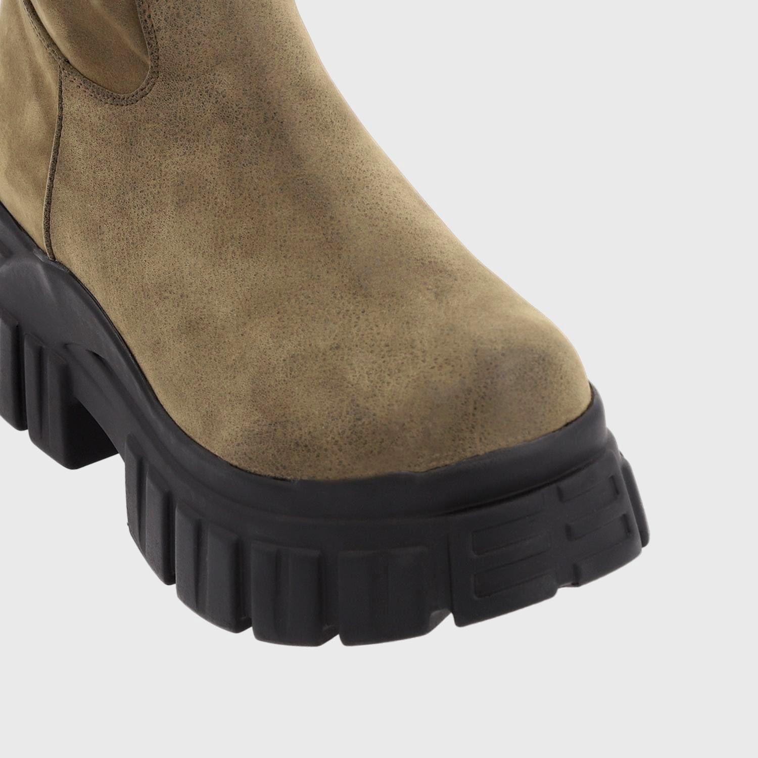 Bota Plataforma Verde Mujer 25661 Gotta-5