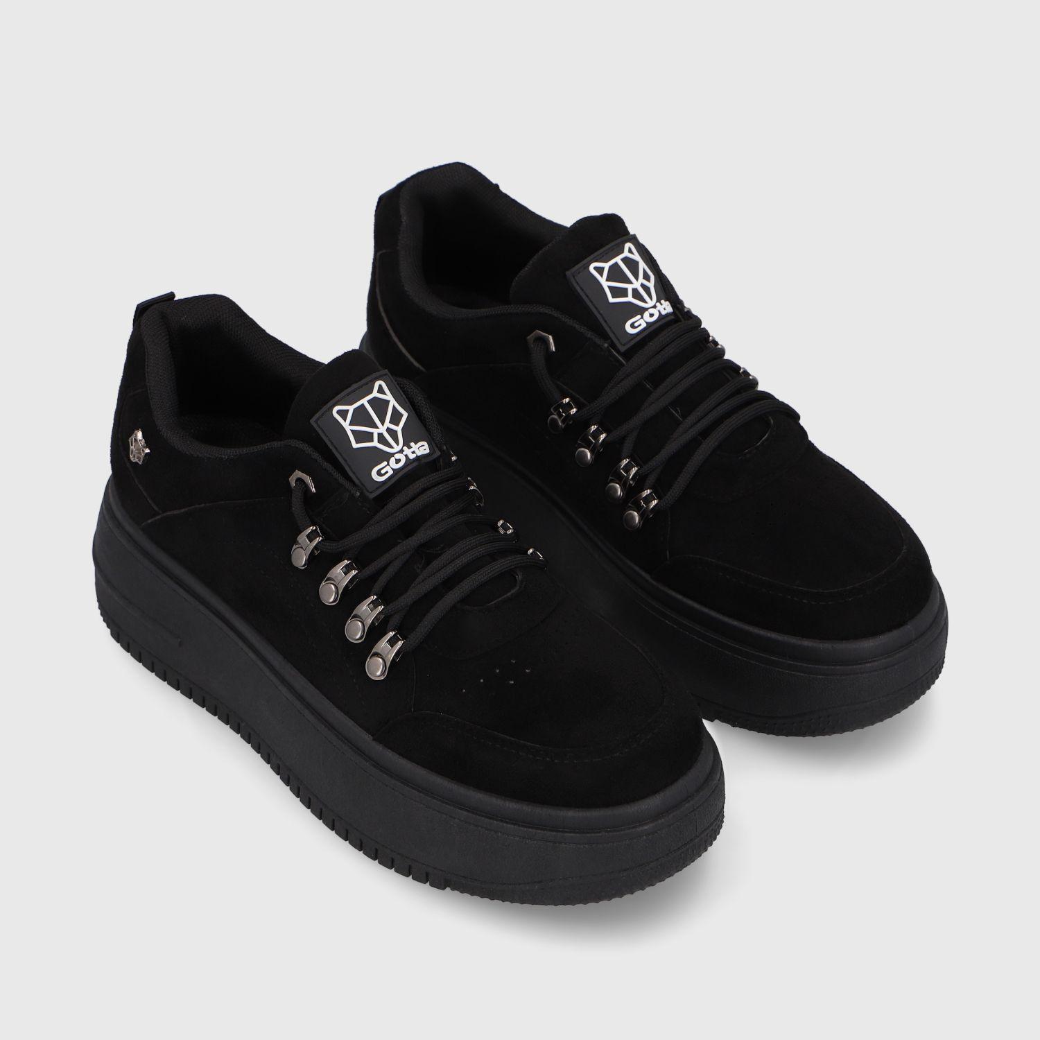 Zapatilla Negra Mujer 15982 Gotta-2