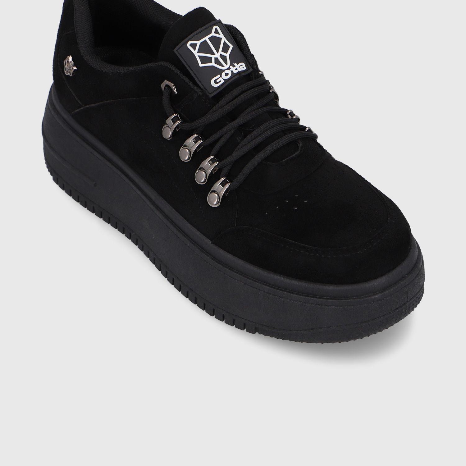 Zapatilla Negra Mujer 15982 Gotta-5