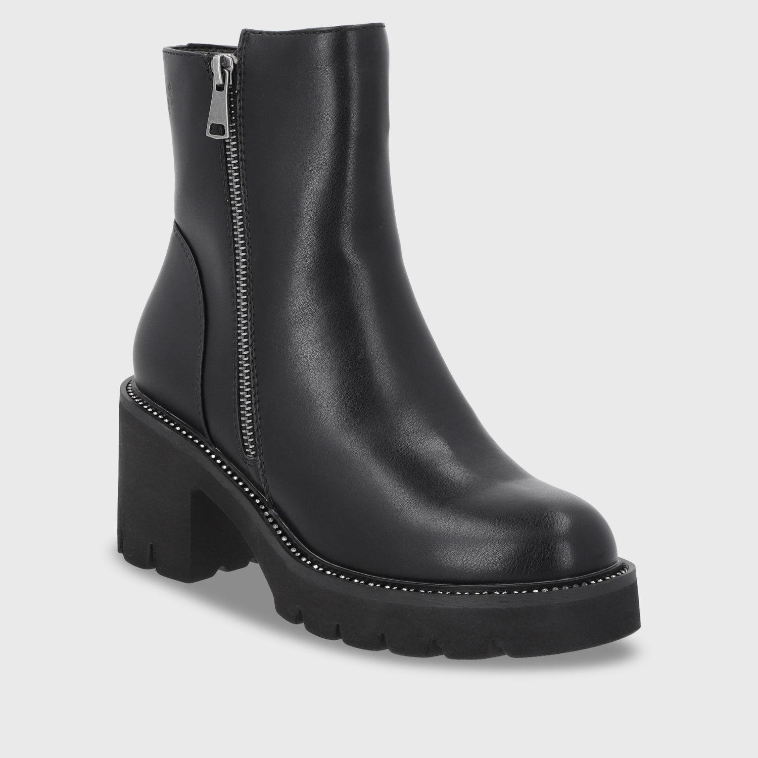 Botin Taco Negro Mujer 56020 Gotta-1