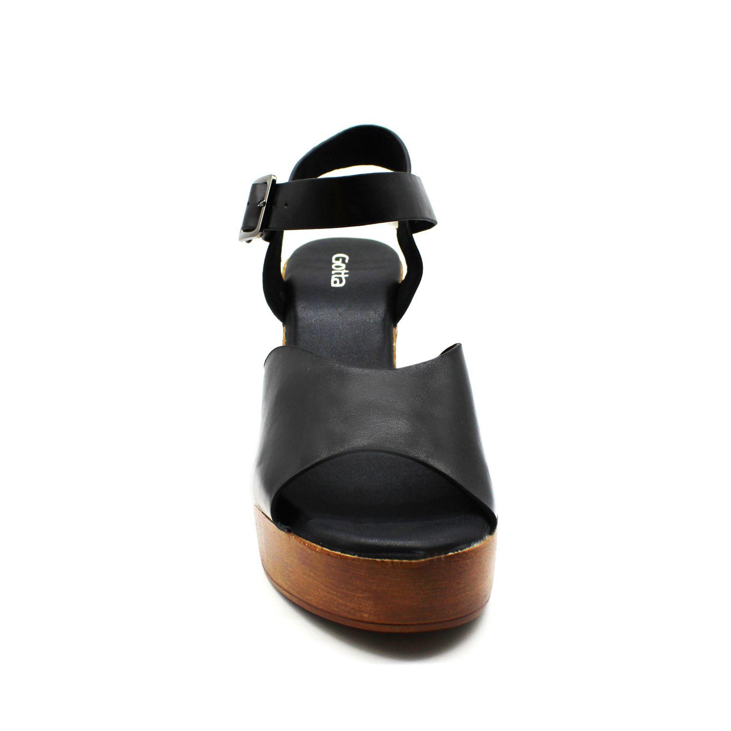 Sandalia Negra Mujer 15741 Gotta-3